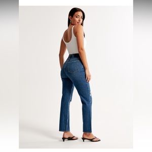 Abercrombie ankle ultra high rise curve love denim